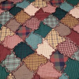 Donna Sharp Campfire 91" X 91"  Rustic Patchwork Quilt with Earthy Tones